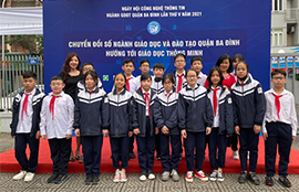 Tham dự cuộc thi "Sáng tạo trẻ" quận Ba Đình năm học 2020 - 2021