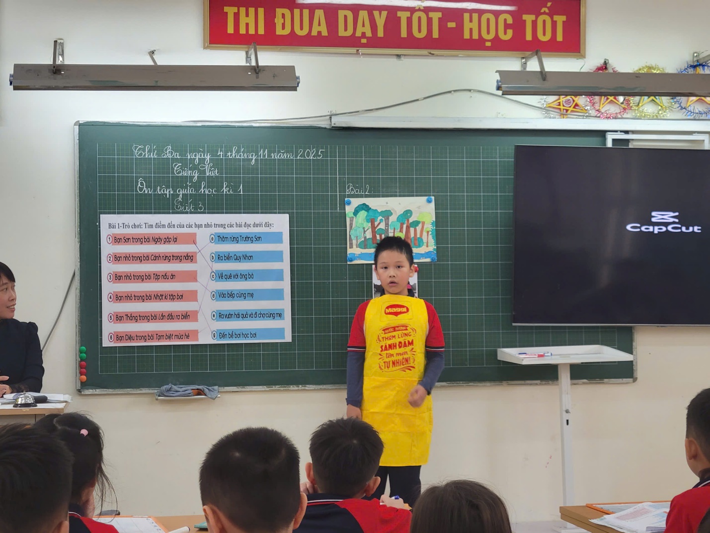 A child standing in front of a chalkboard

AI-generated content may be incorrect.