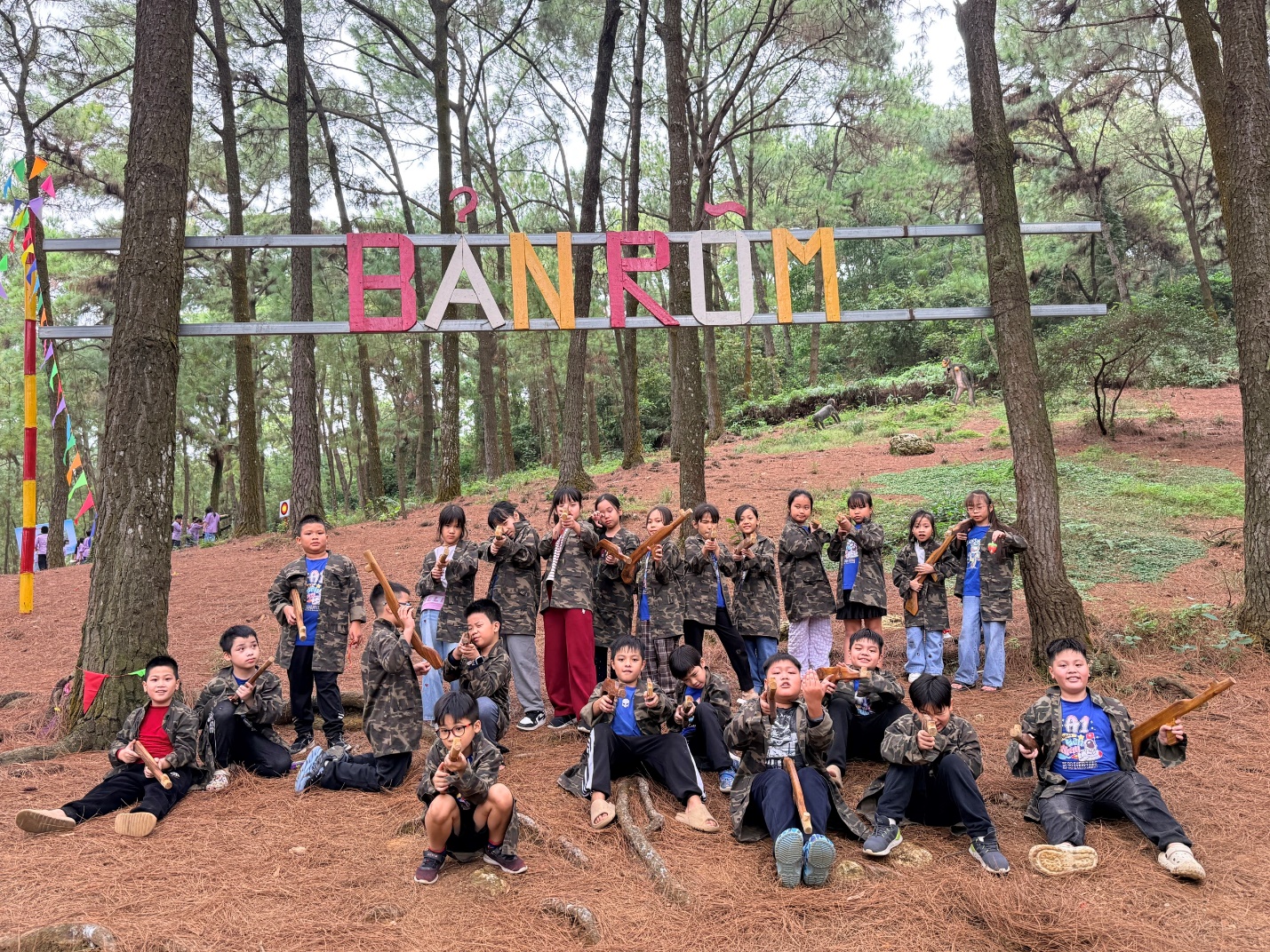 A group of children playing musical instruments in the woods

AI-generated content may be incorrect.
