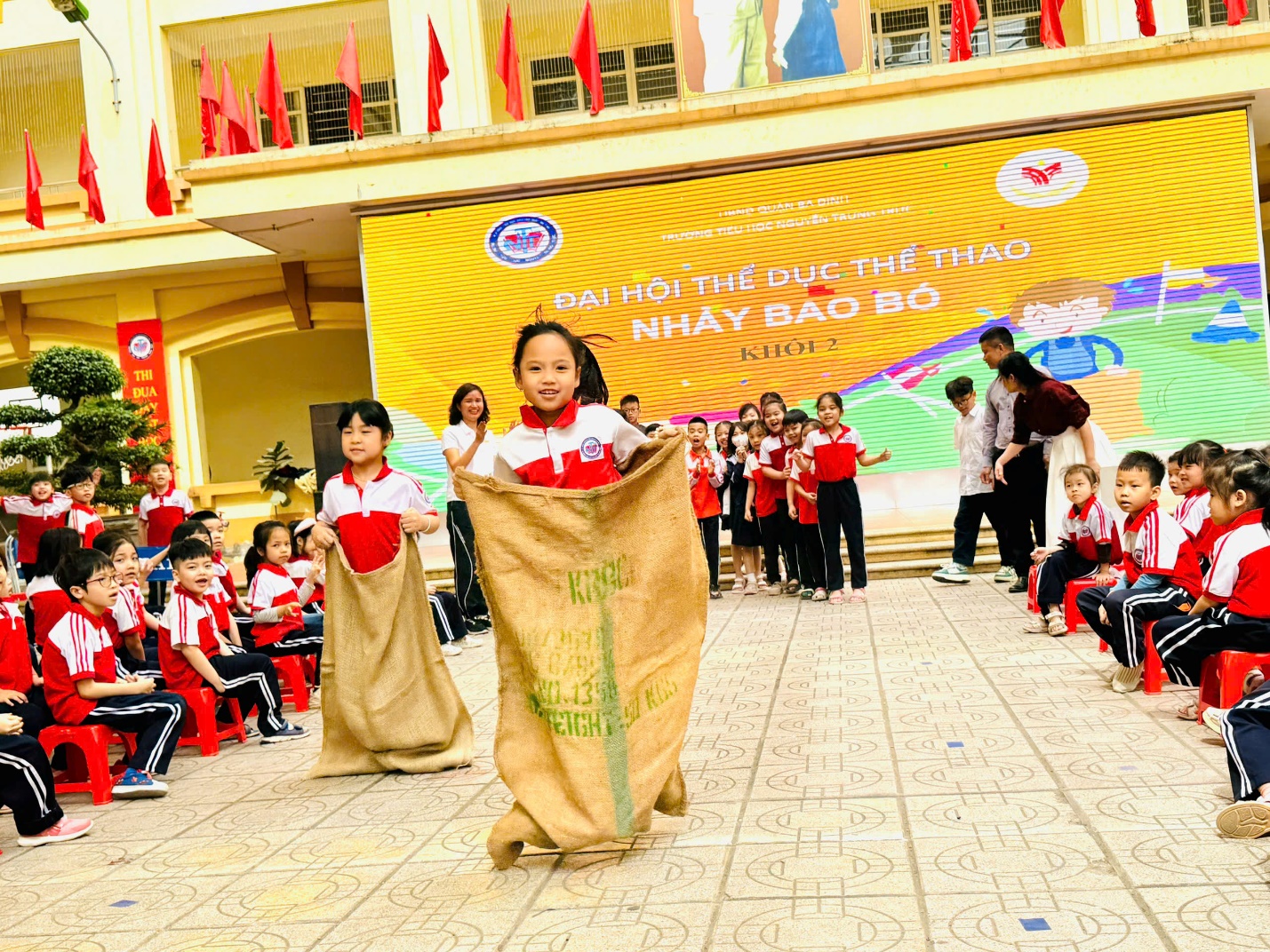 A group of children in sacks

AI-generated content may be incorrect.